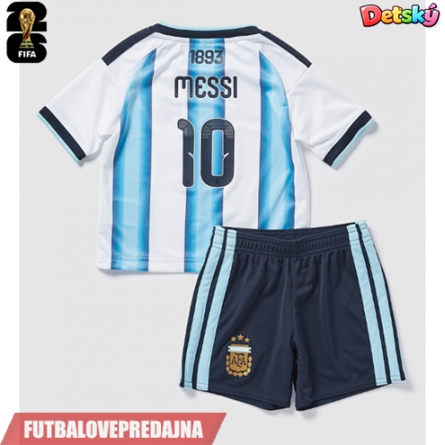 Lacne Dětský Futbalové dres Argentína Lionel Messi #10 MS 2026 Krátky Rukáv - Domáci (+ trenírky)
